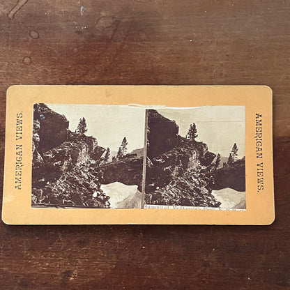 Summit of McDonald's Peak Mission Mts Montana Antique Stereoview Card TJ9-V2