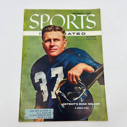 October 3 1955 Sports Illustrated Doak Walker Detroit Lions Football TB2