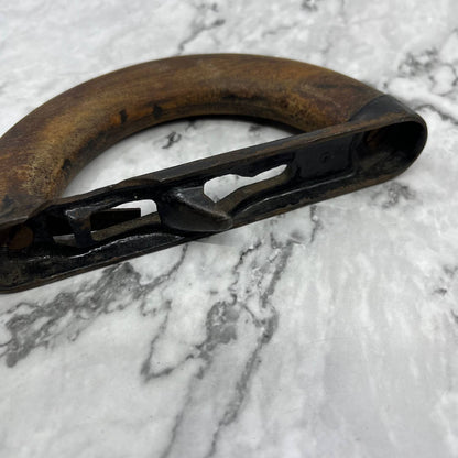 Antique Simmons Special Sad Iron with Wood Handle 6.5” TJ6