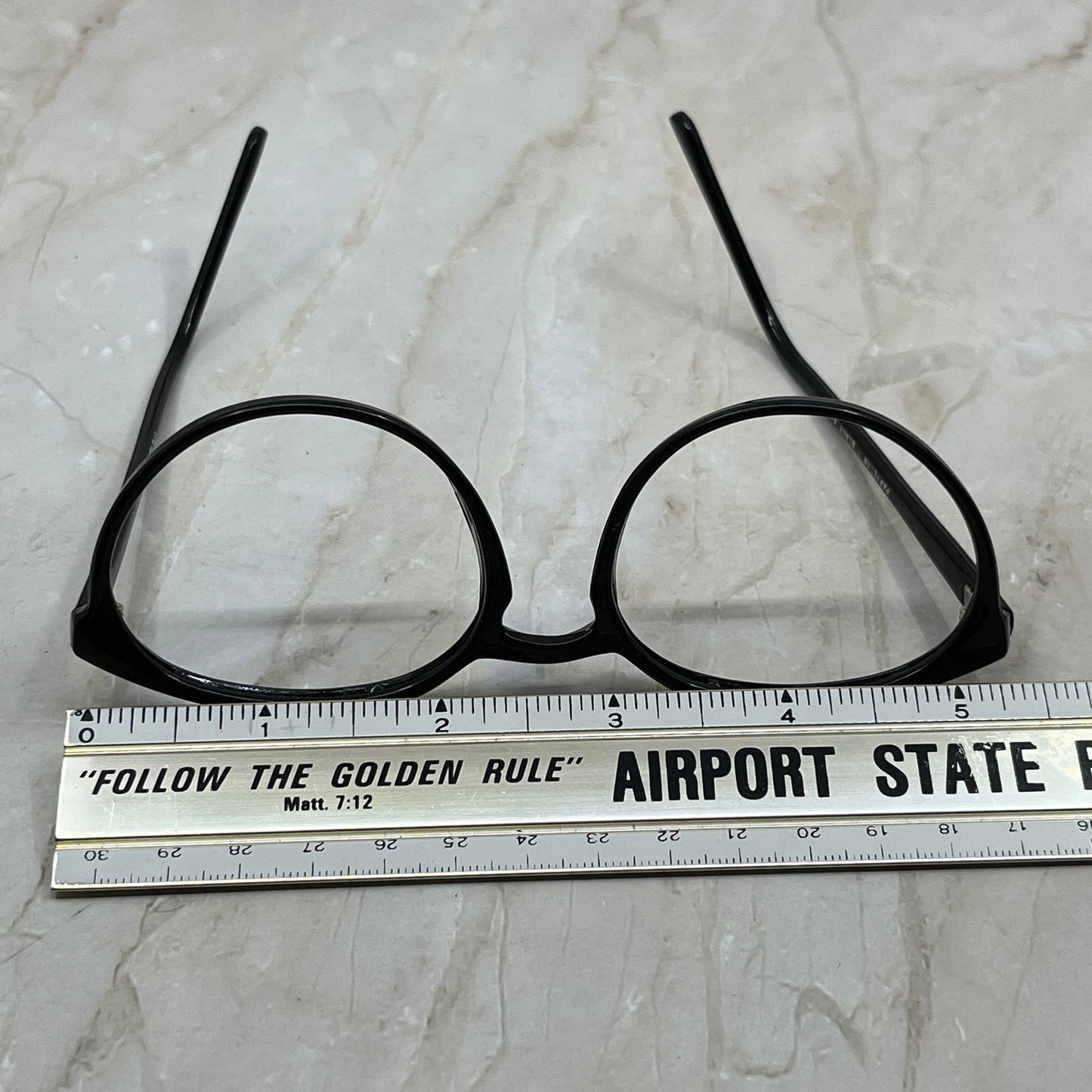 Vtg Ladies' Black Plastic Papillion Oversize Cat Eye Eyeglasses Frames TJ9G1-6