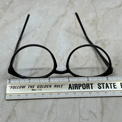 Vtg Ladies' Black Plastic Papillion Oversize Cat Eye Eyeglasses Frames TJ9G1-6