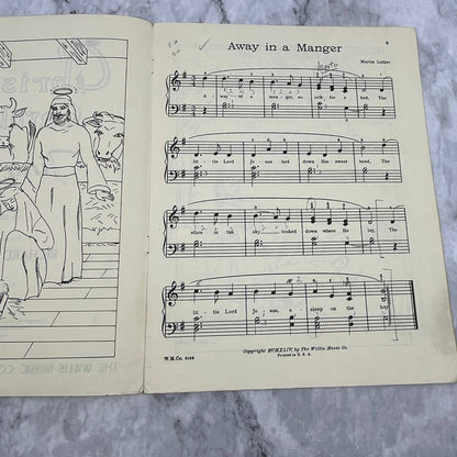 Christmas Carols for Tiny Tots Willis Music Co 1944 Sheet Music TK2-SM4