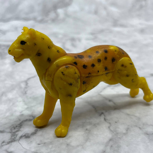 1970s Vintage Hard Plastic Articulated Cheetah Hong Kong 3x2.5” SE6