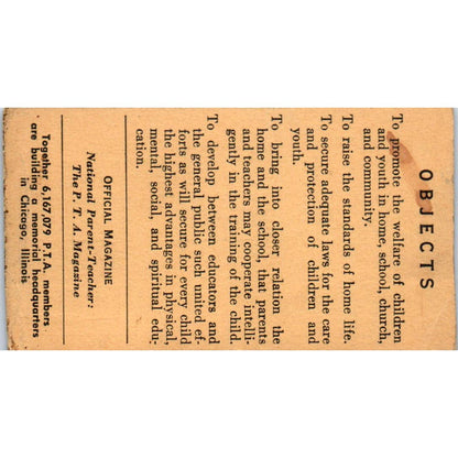 1950 National Congress of Parents & Teachers Membership Card HW Longfellow SE5-1