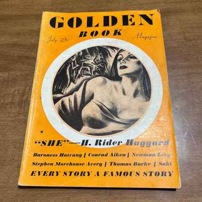 July 1935 Golden Book Magazine She H. Rider Haggard Aiken Burke Avery Saki TH8