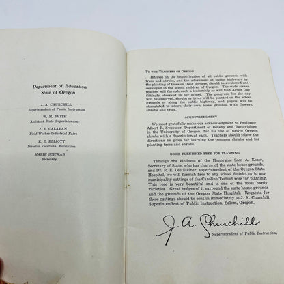 1922 Arbor Day Manual for Oregon Schools JA Churchill L4-3