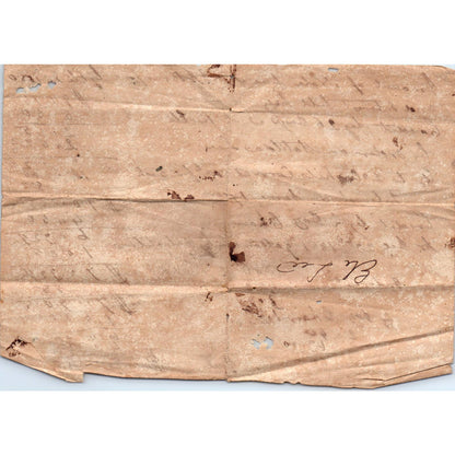 1850 Handwritten Receipt Eli Lee N+J.P. Bransford Westover Covington Co AL AD6-2