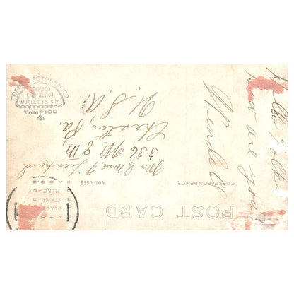 Tampico Mexico Steam Tanker - Original Postcard RPPC TJ8-4