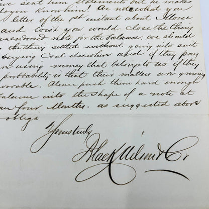 1869 Black, Wilson & Co. Bridgeport CT Letterhead Coal Masons Building Mtrls AA4