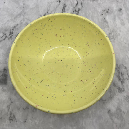 MCM Imperial Ware Speckled Confetti Yellow Ice Cream Bowl Melmac Malamine TA3