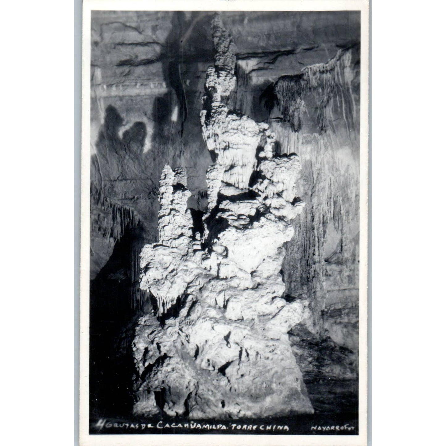 Grutas De Cacahuamilpa Torre China Mexico - Original RPPC Postcard TJ7-MP
