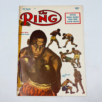 1955 March - The Ring Boxing Magazine – Jimmy Carter Cover Ray Robinson TA5