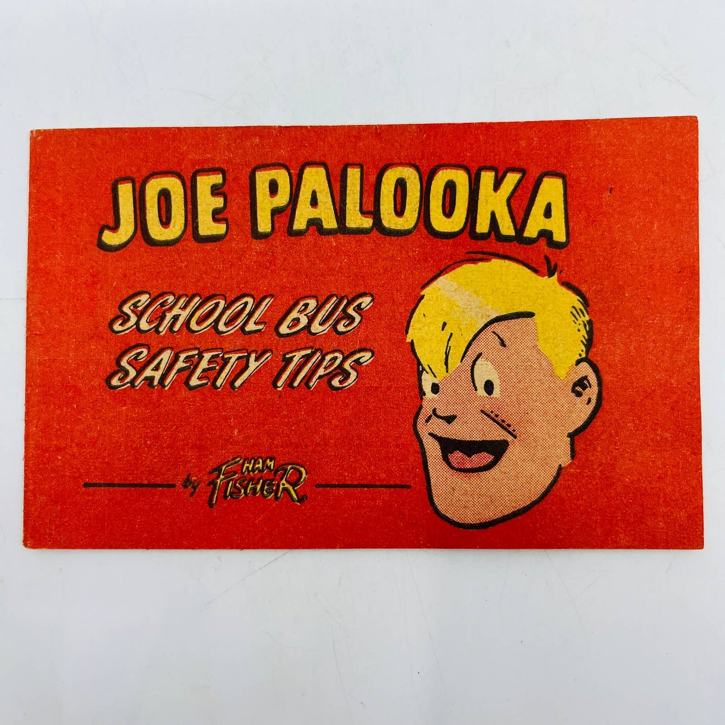 Joe Palooka School Bus Safety Tips 1950 Ham Fisher Small Comic Book EA2