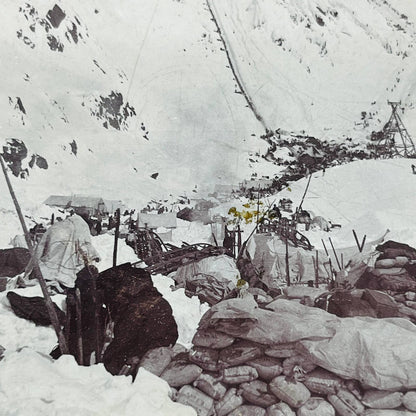 1898 Stereoview Mountain Climbing Golden Stair Petersons Trail Chillkoot Pass AK