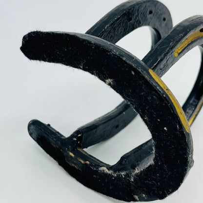 Vintage Cast Iron Hand Painted Horseshoe Napkin Holder TD9