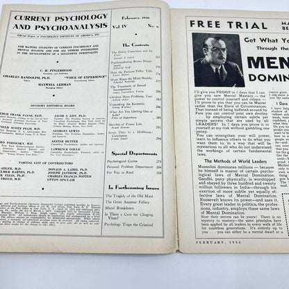 1936 February - Current Psychology and Psychoanalysis Magazine TF3