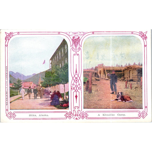 A Klondike Camp Sitka Alaska 1909 Original Postcard P2-8