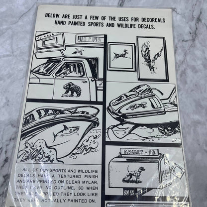 1979 NEW NOS Decorcal Sports & Wildlife Decal W-22 Wild Turkey Hunting FL5