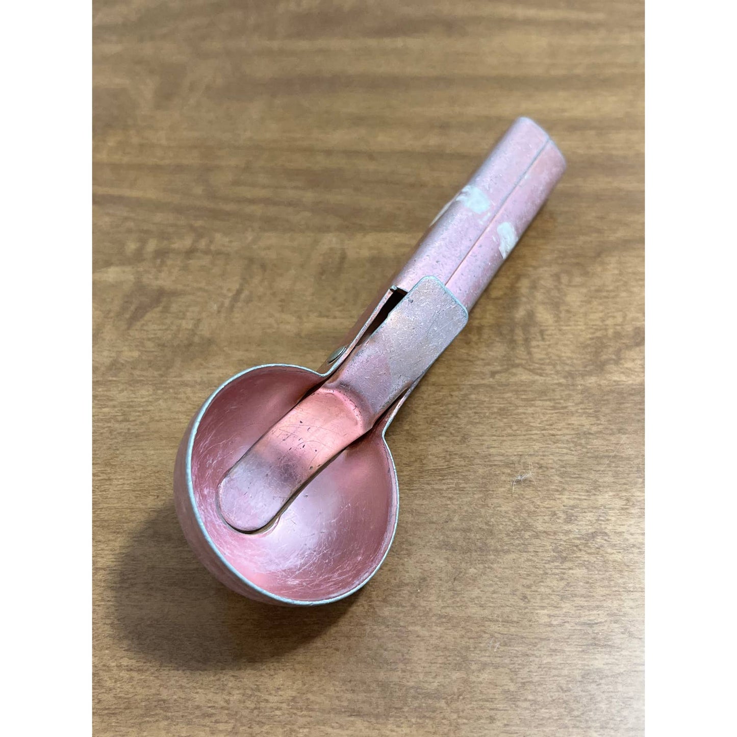 Vintage MCM 1950s Pink Aluminum Ice Cream Scoop Made in USA SD8