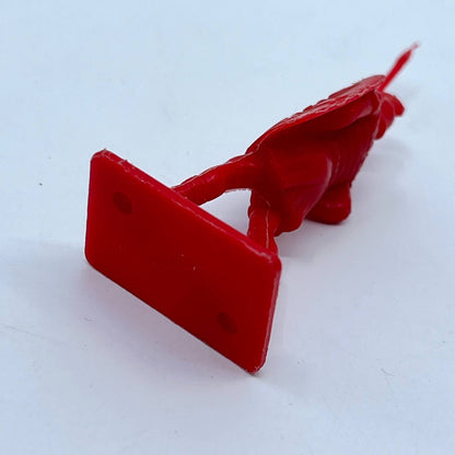 Marx Greek Roman Legion Warrior Hoplite Red Plastix Soldier Figure w Spear SD3