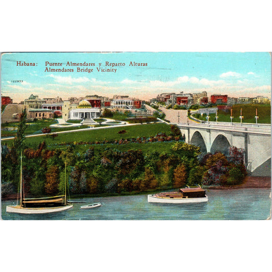 Puente Almendares y Reparto Alturas Havana Cuba Original Postcard TK1-21