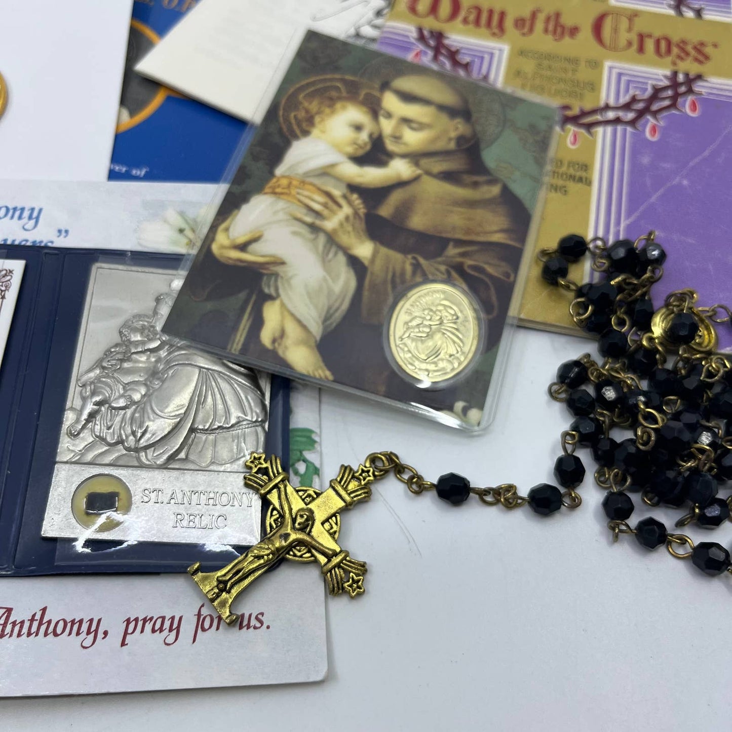 Huge Lot of Vintage Catholic Ephemera Relics Books & More SG5-6