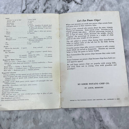 1950s So Good Potato Chip Co St. Louis MO Recipe Cook Book TJ4