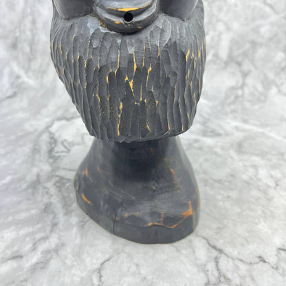 Vintage Carved Wooden Jamaica Tiki Folk Art Bust Face 11" Heavy Solid Wood TB5