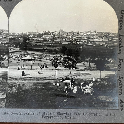 Madrid Fete Celebration, Spain Antique Stereoview Card H2-4