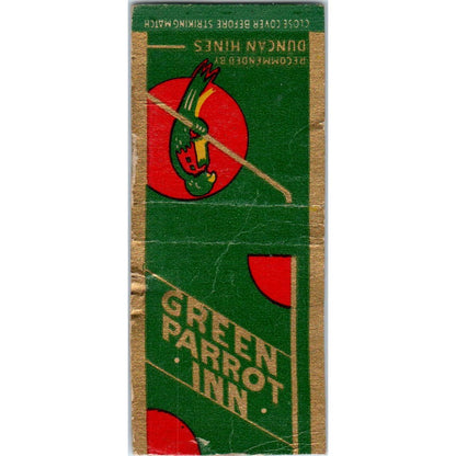 Green Parrot Inn Kansas City MO Advertising Matchbook Cover SA9-M5