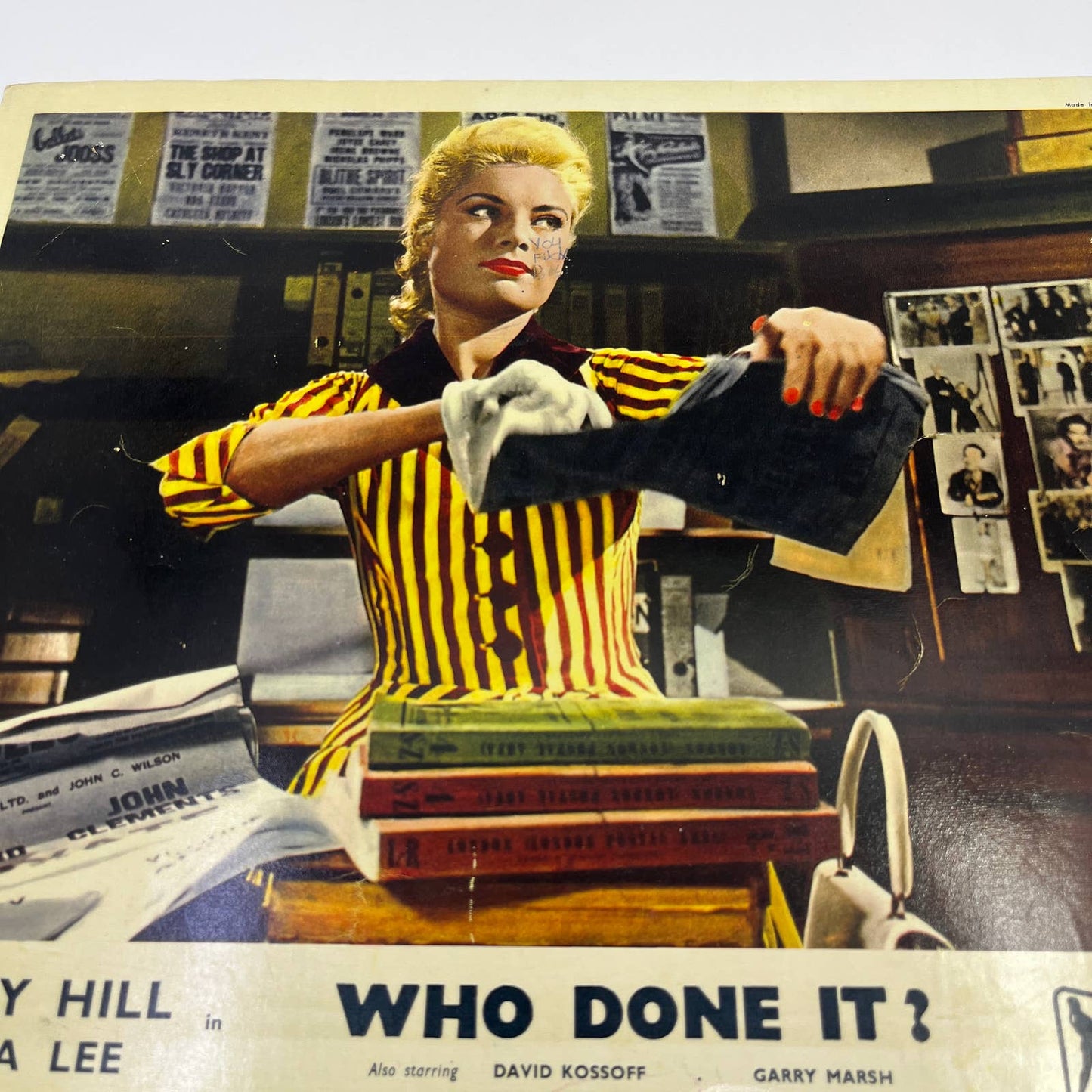 Who Done It? 1956 Benny Hill Belinda Lee 11x14 Lobby Card 3 FL4