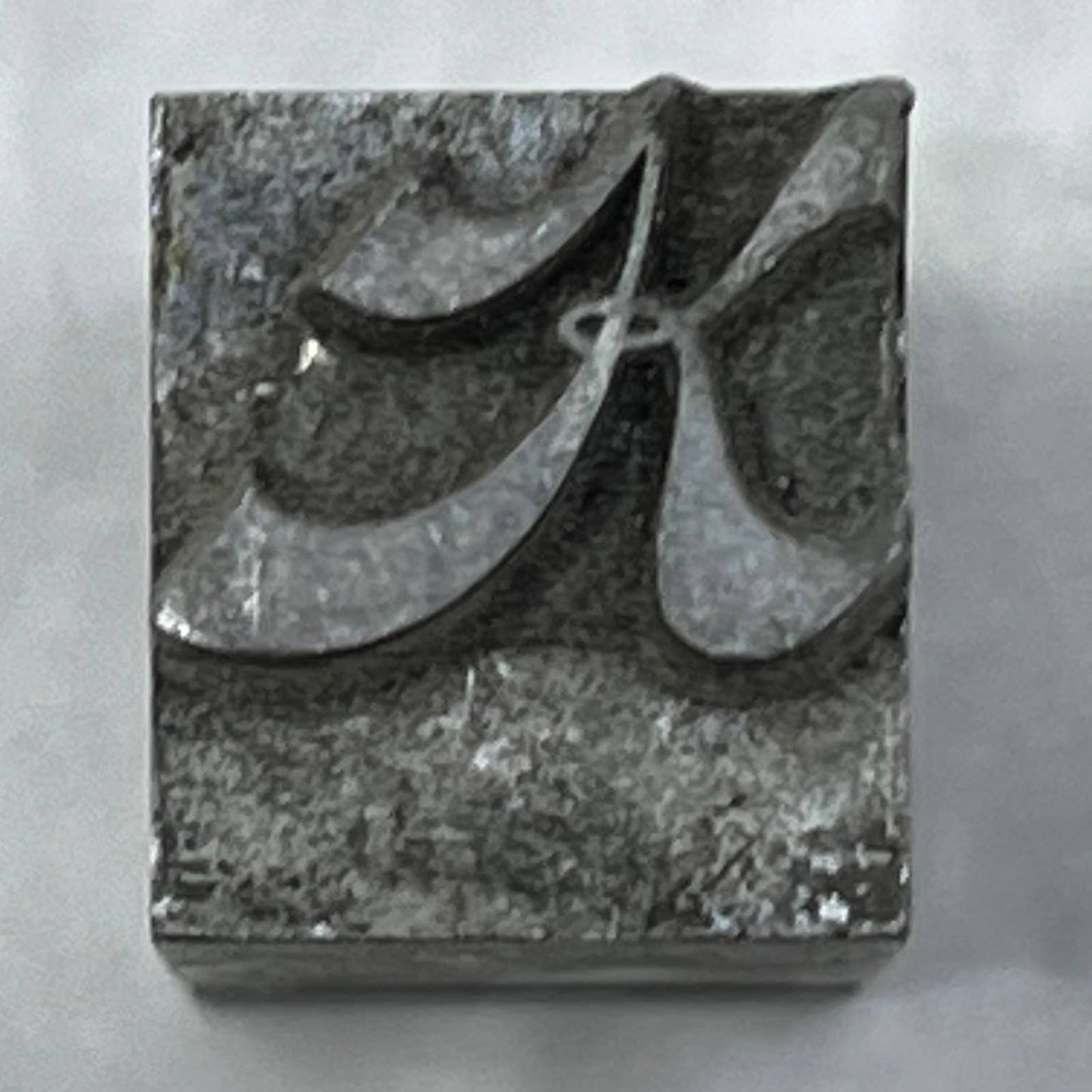 Vintage Printing Letterpress Printers Block Plate Fancy “K” Monogram Logo SE819