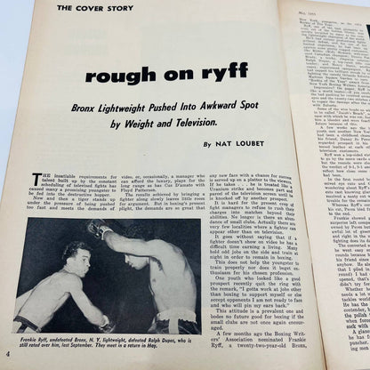 1955 May - The Ring Boxing Magazine – Frankie Ryff Cover Rocky Marciano TA5