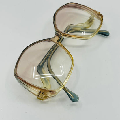 Vintage 1970s Thick Frame Transparent Drop Arm Woman’s Eyeglasses