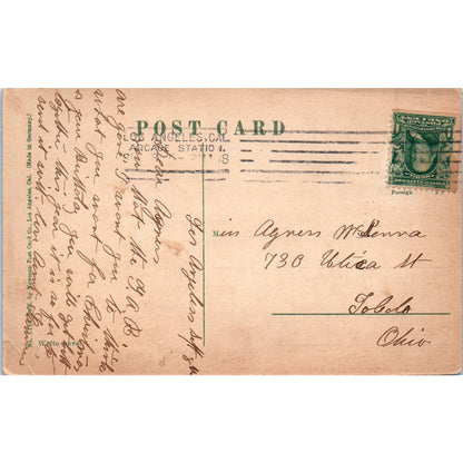 Ocean Park California Surf and Bath House c1910 Original Postcard P2-10