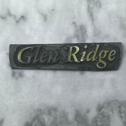 Vintage Printing Letterpress Printers Block Plate Glen Ridge SE838