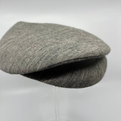 Vintage Gray Knit Beanie Beret with Bow & Rhinestone Some Wear  HB1