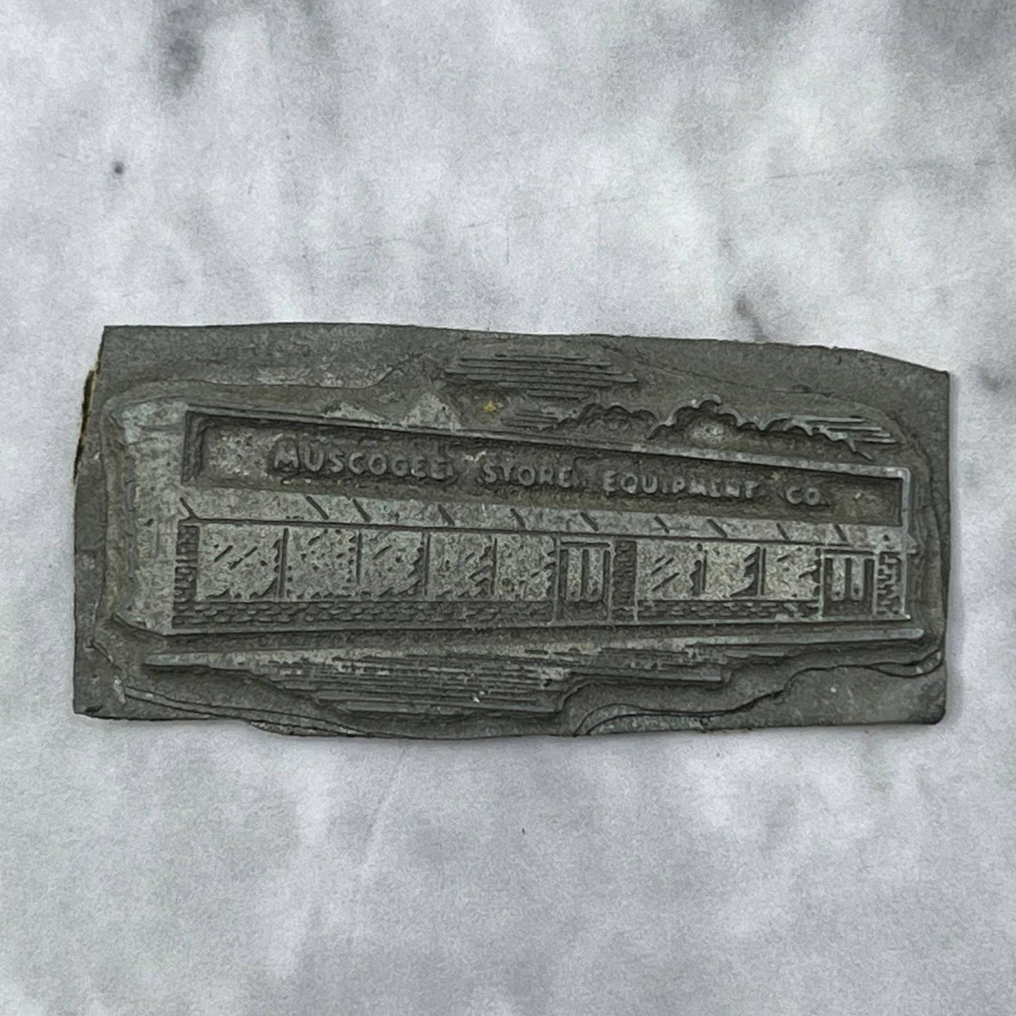 Vintage Letterpress Printers Block Plate Muscogee Store Equipment Co TJ57