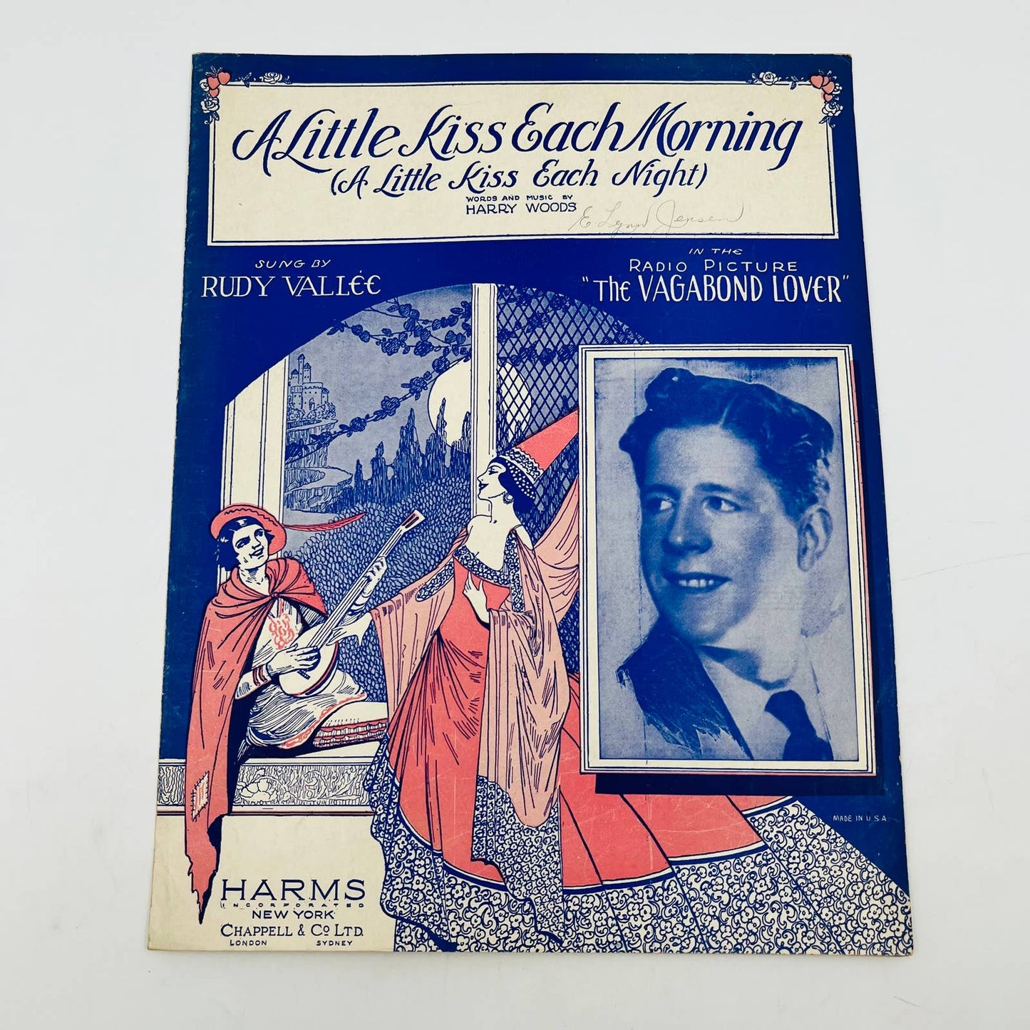 1929 A Little Kiss Each Morning Rudy Vallee The Vagabond Lover Sheet Music