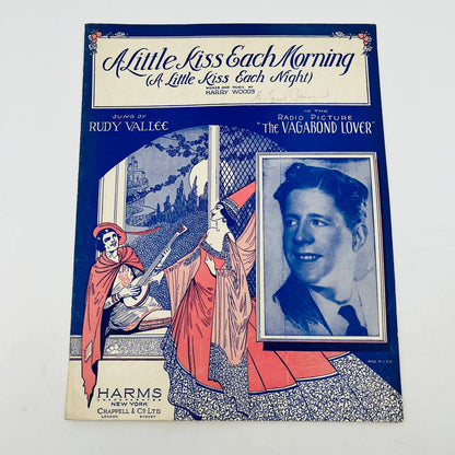 1929 A Little Kiss Each Morning Rudy Vallee The Vagabond Lover Sheet Music