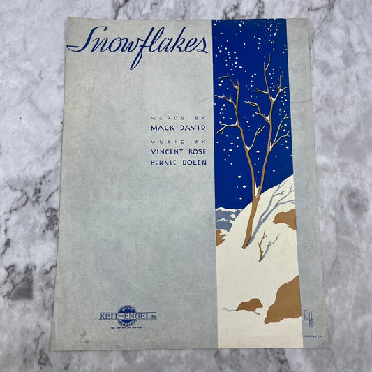 1933 Sheet Music - Snowflakes - Vincent Rose Bernie Dolen Mack David V39-4