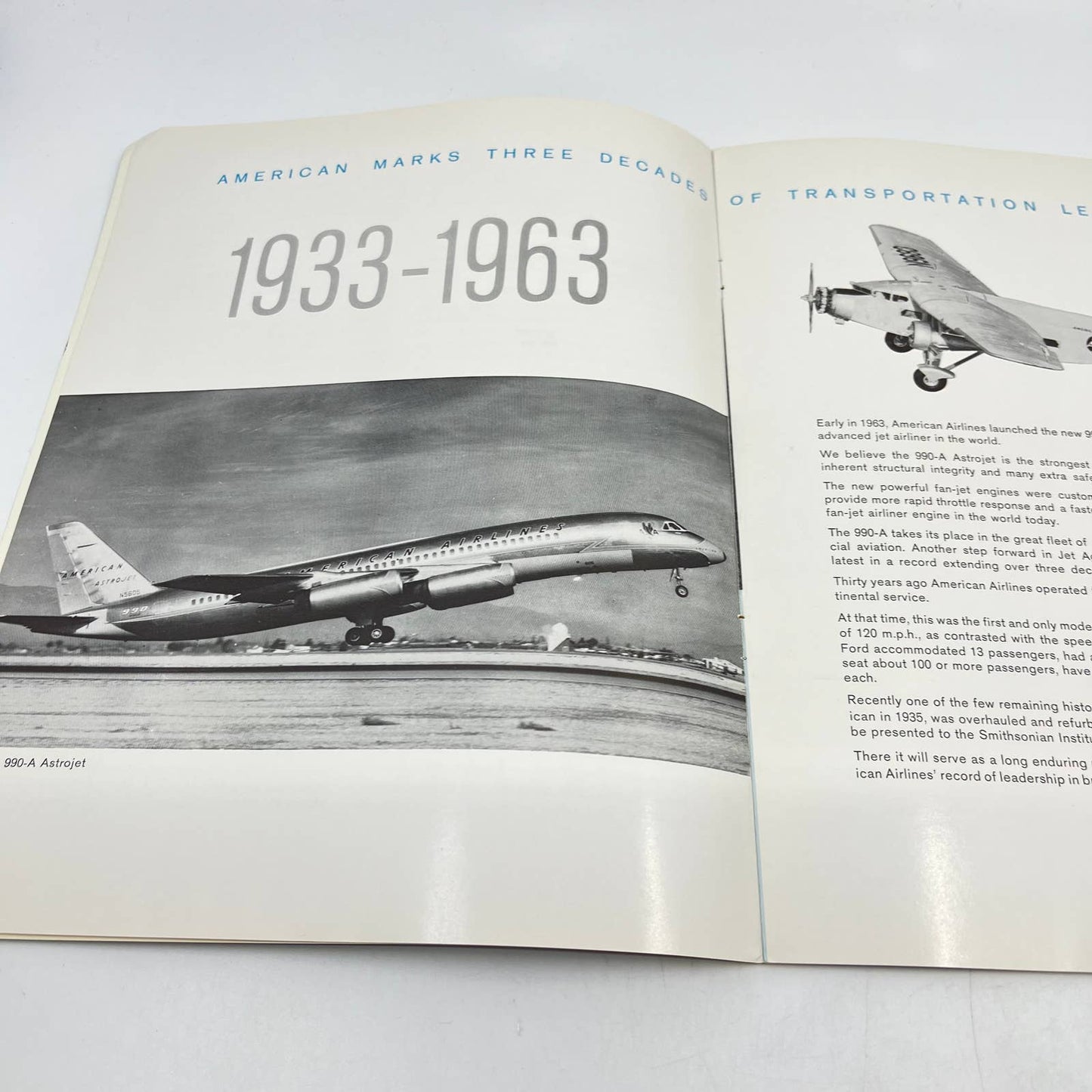 1962 American Airlines Inc. Annual Report Booklet TC6