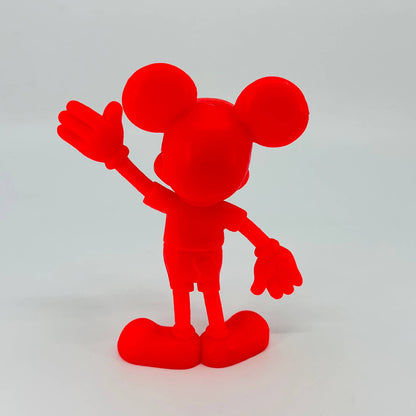 1971 Red Mickey Mouse Walt Disney 6" Hard Plastic Toy Figure Louis Marx TD9