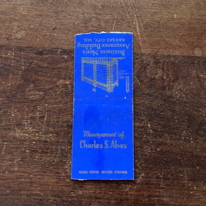 Business Men's Assurance Bldg Kansas City MO Advertising Matchbook Cover MM11-4
