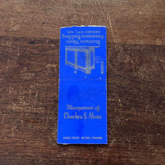 Business Men's Assurance Bldg Kansas City MO Advertising Matchbook Cover MM11-4