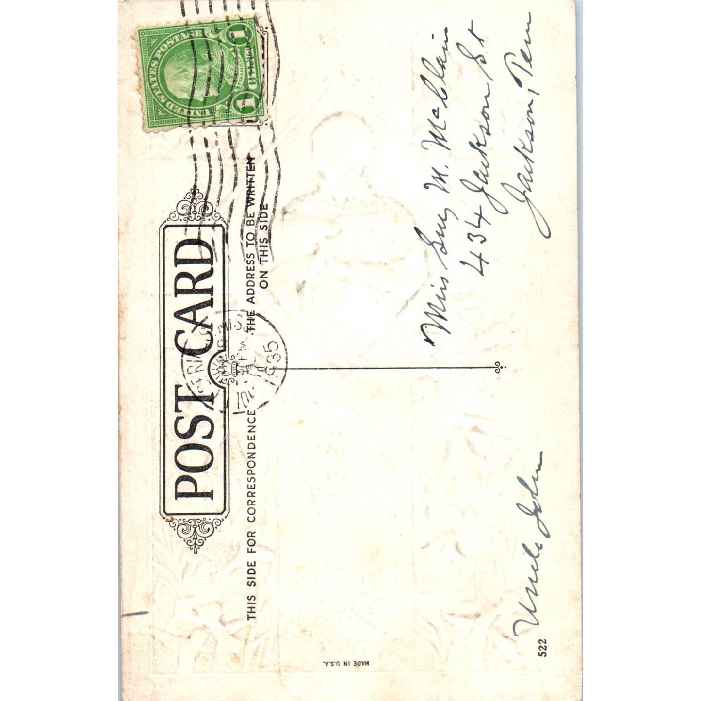 Easter Choir Boy Singing Embossed 1935 Original Postcard TJ9-P2