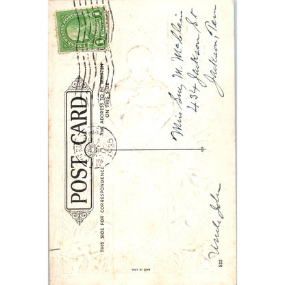 Easter Choir Boy Singing Embossed 1935 Original Postcard TJ9-P2