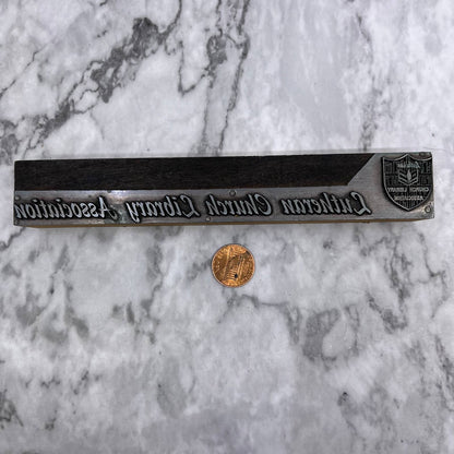 Vintage Letterpress Printers Block Plate Lutheran Church Library Association TJ5