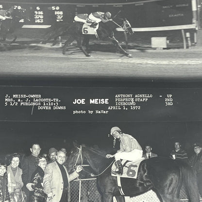 1972 Original Horse Race Winner Photo "Joe Meise" Dover Downs DE AC5