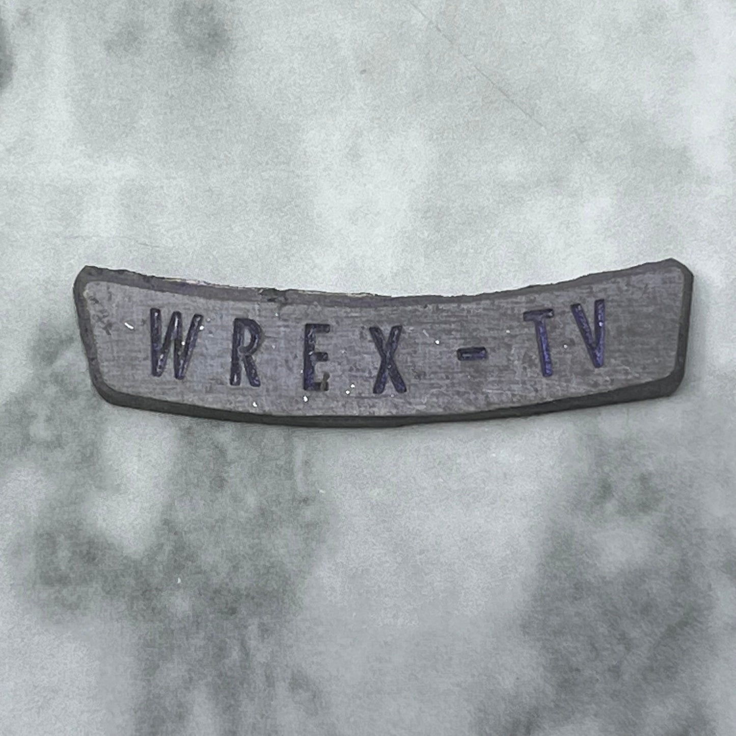 Vintage Letterpress Printers Block Plate TV Radio Call Letters WREX-TV SE842